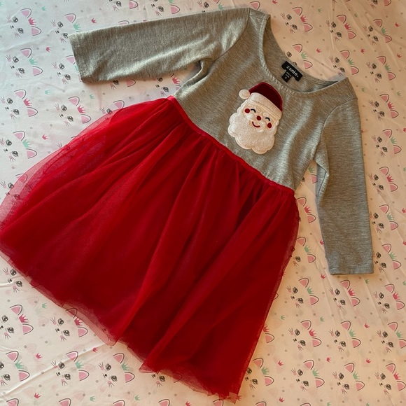 Zunie Christmas dress with Santa-Super cute & comfy-Great used condition-Size 5 - Picture 2 of 8